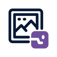 generate picture icon. dual tone icon for your website, mobile, presentation, and logo design. vector