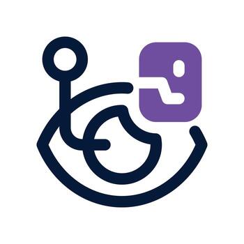 bionic eyes icon. dual tone icon for your website, mobile, presentation, and logo design. vector