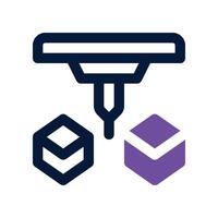 printing icon. dual tone icon for your website, mobile, presentation, and logo design. vector