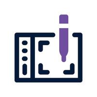 graphic tablet icon. dual tone icon for your website, mobile, presentation, and logo design. vector