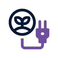 green energy icon. dual tone icon for your website, mobile, presentation, and logo design. vector
