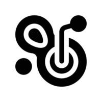 mitosis icon. glyph icon for your website, mobile, presentation, and logo design. vector