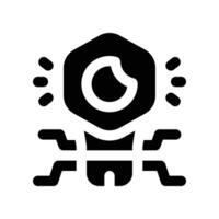 virus icon. glyph icon for your website, mobile, presentation, and logo design. vector
