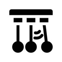 newton cradle icon. glyph icon for your website, mobile, presentation, and logo design. vector