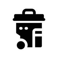 trash icon. glyph icon for your website, mobile, presentation, and logo design. vector