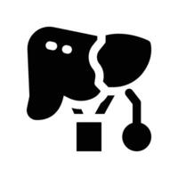liver icon. glyph icon for your website, mobile, presentation, and logo design. vector
