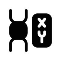 chromosome icon. glyph icon for your website, mobile, presentation, and logo design. vector