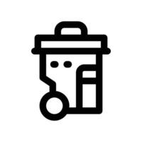 trash icon. line icon for your website, mobile, presentation, and logo design. vector