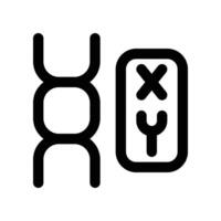 chromosome icon. line icon for your website, mobile, presentation, and logo design. vector