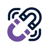 magnet icon. dual tone icon for your website, mobile, presentation, and logo design. vector
