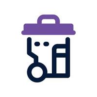 trash icon. dual tone icon for your website, mobile, presentation, and logo design. vector