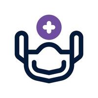 lab mask icon. dual tone icon for your website, mobile, presentation, and logo design. vector