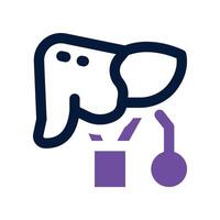 liver icon. dual tone icon for your website, mobile, presentation, and logo design. vector