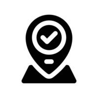 location icon. glyph icon for your website, mobile, presentation, and logo design. vector