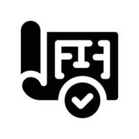 blueprint icon. glyph icon for your website, mobile, presentation, and logo design. vector