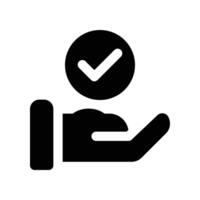 verified icon. glyph icon for your website, mobile, presentation, and logo design. vector