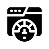 speed test icon. glyph icon for your website, mobile, presentation, and logo design. vector