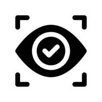 vision icon. glyph icon for your website, mobile, presentation, and logo design. vector