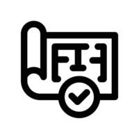 blueprint icon. line icon for your website, mobile, presentation, and logo design. vector