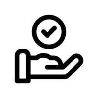 verified icon. line icon for your website, mobile, presentation, and logo design. vector
