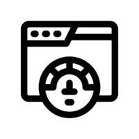 speed test icon. line icon for your website, mobile, presentation, and logo design. vector