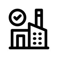factory icon. line icon for your website, mobile, presentation, and logo design. vector