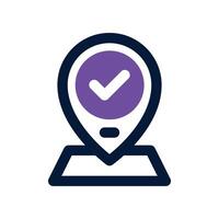 location icon. dual tone icon for your website, mobile, presentation, and logo design. vector