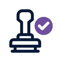 stamp icon. dual tone icon for your website, mobile, presentation, and logo design. vector