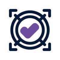 target icon. dual tone icon for your website, mobile, presentation, and logo design. vector