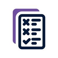 checklist icon. dual tone icon for your website, mobile, presentation, and logo design. vector