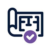 blueprint icon. dual tone icon for your website, mobile, presentation, and logo design. vector