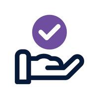 verified icon. dual tone icon for your website, mobile, presentation, and logo design. vector