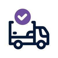 truck icon. dual tone icon for your website, mobile, presentation, and logo design. vector