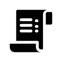 Invoice icon. glyph icon for your website, mobile, presentation, and logo design. vector