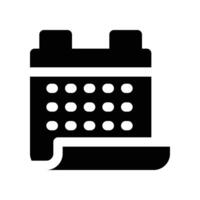 Calendar icon. glyph icon for your website, mobile, presentation, and logo design. vector