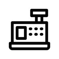 Cash Register icon. line icon for your website, mobile, presentation, and logo design. vector