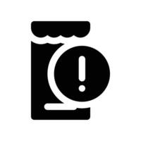 Notification icon. glyph icon for your website, mobile, presentation, and logo design. vector