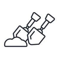 trowel icon. .Editable stroke.linear style sign for use web design,logo.Symbol illustration. vector