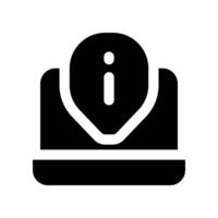 Information icon. glyph icon for your website, mobile, presentation, and logo design. vector