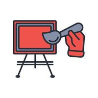 canvas icon. .Editable stroke.linear style sign for use web design,logo.Symbol illustration. vector