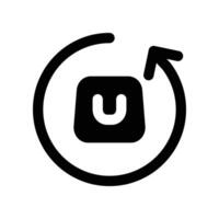 Refund icon. glyph icon for your website, mobile, presentation, and logo design. vector