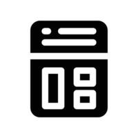 Calculator icon. glyph icon for your website, mobile, presentation, and logo design. vector