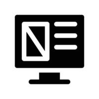 Computer icon. glyph icon for your website, mobile, presentation, and logo design. vector