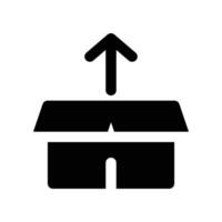 Open Box icon. glyph icon for your website, mobile, presentation, and logo design. vector