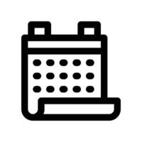 Calendar icon. line icon for your website, mobile, presentation, and logo design. vector