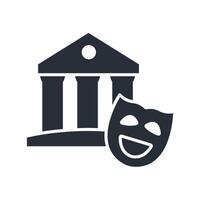 theater icon. .Editable stroke.linear style sign for use web design,logo.Symbol illustration. vector