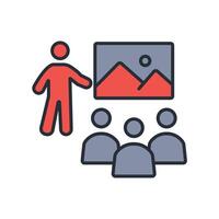 exhibition icon. .Editable stroke.linear style sign for use web design,logo.Symbol illustration vector
