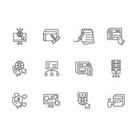 Website icon set..Editable stroke.linear style sign for use web design,logo.Symbol illustration. vector