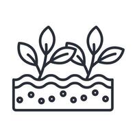 Soil icon. .Editable stroke.linear style sign for use web design,logo.Symbol illustration. vector