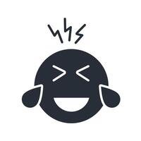 Laughing icon. .Editable stroke.linear style sign for use web design,logo.Symbol illustration. vector